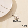 304 Stainless Steel Spiral Pendant Necklaces XW2884-9-1