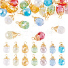 20Pcs Glass Pendants PALLOY-TA00240-1