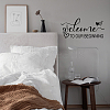 Rectangle with Word Welcome TO OUR BEGINING PVC Wall Stickers DIY-WH0228-176-4