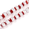 Luminous Handmade Lampwork Silver Foil Beads Strand FOIL-N029-03E-1