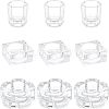 SUPERFINDINGS 9Pcs 3 Style Glass Dappen Dish/Lid Bowl Cup Crystal Dish MRMJ-FH0001-15-1