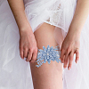 3D Flower Polyester Lace Elastic Bridal Garters AJEW-WH0470-03B-4