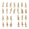 Brass Micro Pave Clear Cubic Zirconia Pendants ZIRC-Z011-35-1