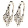 Brass Micro Pave Clear Cubic Zirconia Earring Hooks KK-R149-19S-1