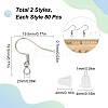 SUNNYCLUE 80Pcs Vacuum Plating 201 Stainless Steel Earring Hooks STAS-SC0007-68-2