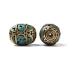 Handmade Tibetan Style Brass Beads TIBEB-C002-09AG-2