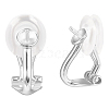 1 Pair 925 Sterling Silver Clip-on Earring Findings STER-BBC0008-46-1