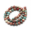 Synthetic Ocean White Jade Beads Strands G-S254-6mm-C07-3