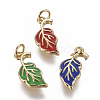 Brass Enamel Charms KK-K234-09-1