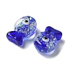 Handmade Foil Lampwork Fish Beads FOIL-Z001-01-2