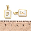 Ion Plating(IP) 304 Stainless Steel Pave Shell Pendants X-STAS-G327-01G-F-3