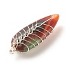 Natural Brazilian Agate Pendants PALLOY-JF01524-02-5