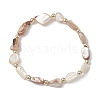 Natural Seashell Beaded Stretch Bracelets for Women BJEW-JB10932-1