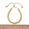 Rack Plating Brass Round Beaded Slider Bracelet for Women BJEW-B066-01A-02-3