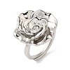 Rack Plating Flower Brass Adjustable Rings RJEW-S413-03P-1