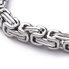 Unisex 201 Stainless Steel Byzantine Chain Bracelets BJEW-L637-34A-P-2