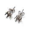 316 Surgical Stainless Steel Stud Earring Findings STAS-Z118-03P-02-1