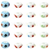 20Pcs 4 Colors Handmade Printed Porcelain European Beads PORC-CJ0001-31-1