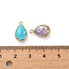 Brass Pendants with Synthetic Opal KK-A239-02G-3