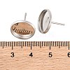 Tarnish Resistant 304 Stainless Steel Flat Round Stud Earring Settings X-STAS-I017-01-3