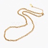 Brass Cable Chain Necklaces NJEW-H206-12G-2