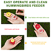 CRASPIRE 8Pcs 2 Color Plastic & Nylon Hummingbird Ring Feeder AJEW-CP0002-57-5