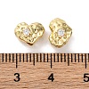 Brass Micro Pave Clear Cubic Zirconia Beads KK-U042-05G-3