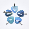 Natural Banded Agate/Striped Agate Pendants G-T122-24G-1