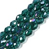 Transparent Electroplate Glass Beads Strands LS-EGLA-N013-T6mm-B24-1