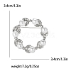 Alloy and Clear Glass Rhinestone Ring Brooch PW-WG6082F-02-1