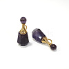 Faceted Natural Amethyst Pendants G-H252-A03-2