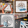 PET Plastic Drawing Painting Stencils Templates Sets DIY-WH0172-837-4