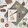 50Pcs Cartoon Gourmet Snack PVC Adhesive Waterproof Stickers Self-Adhesive Stickers PW-WGC7912-01-4