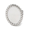 304 Stainless Steel Cuff Ring Components STAS-P403-06P-2