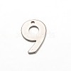 Tarnish Resistant Number 201 Stainless Steel Charms STAS-N082-04K-1
