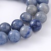 Dyed & Heated Natural Blue Aventurine Round Beads Strands X-G-M248-4mm-01-2