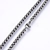304 Stainless Steel Box Chain Necklaces STAS-O099-23AS-2