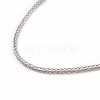 Anti-Tarnish Rhodium Plated 925 Sterling Silver Wheat Chains Necklace for Women STER-I021-07P-3