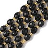 Natural Black Onyx Beads Strands G-F809-A23-01-2
