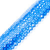 12 Strands 3 Styles Gradient Color Baking Paint Glass Bead Strands DGLA-TA0001-21A-2