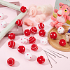 24Pcs 3 Style Craft Pom Pom for DIY Doll Keychain Hair Accessories DIY-FG0004-20-5