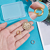 2Pcs 2 Colors 925 Sterling Steel Spring Gate Rings STER-GA0001-25-3