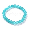 Dyed Natural Jade Beads Stretch Bracelets BJEW-J183-B-04-1