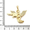 Brass Micro Pave Cubic Zirconia Pendants KK-Z125-01G-3