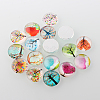 Tree of Life Printed Half Round/Dome Glass Cabochons X-GGLA-A002-30mm-GG-2
