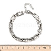 304 Stainless Steel Oval Link Chains Bracelets for Men & Women BJEW-D042-48P-5