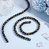 2 Strands Gold Stamp Glass Beads Strands GLAA-HY0001-42-4