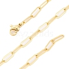 Brass Paperclip Chains Necklaces for Women NJEW-D302-69G-4