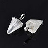 Cone/Spike/Pendulum Natural Quartz Crystal Pendants G-R278-84-2