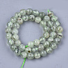 Natural Prehnite Beads Strands X-G-S333-8mm-032-2